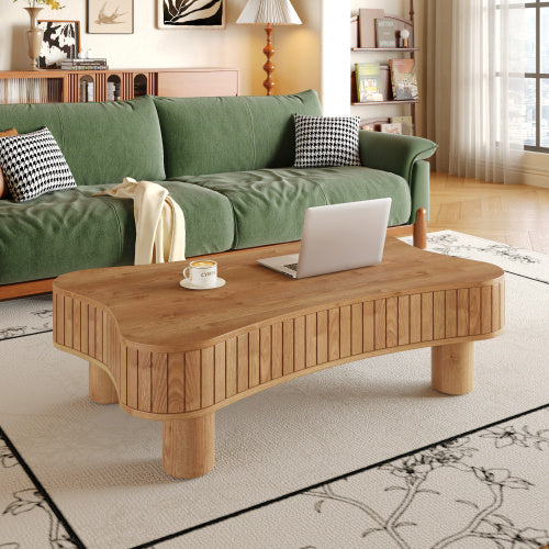 Lift Top Coffee Table For Living Room 42 Fluted Panel Hidden Storage, Silent Hydraulic Lift, Curved Safety Corners, 5 Min Assembly 27W X 13 18.9H, Black