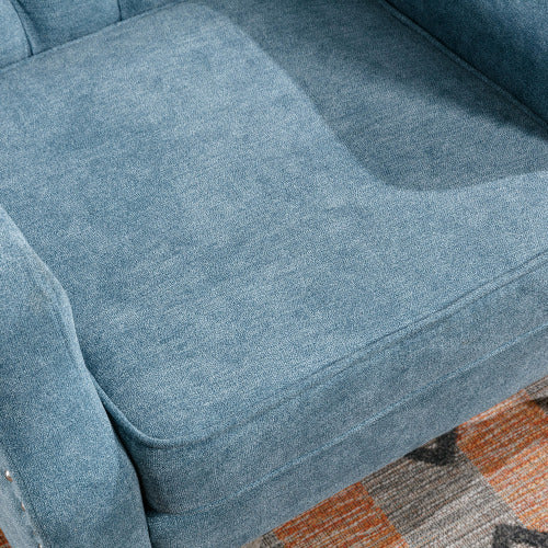 The Mulberry | Blue Comfortable Reading Chair – Cozy Bedroom Accent Chair