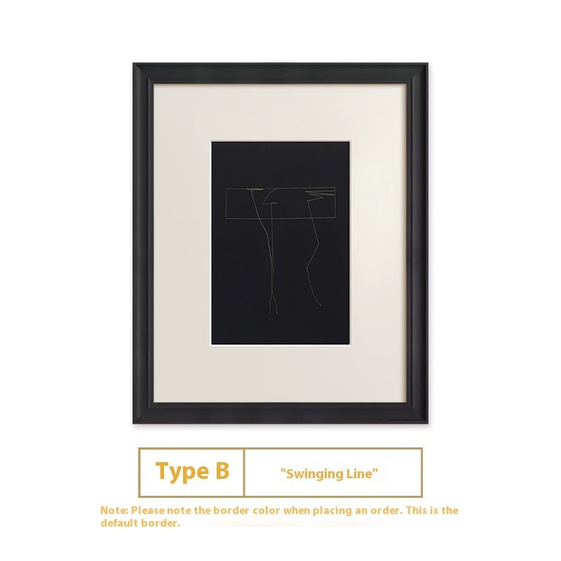 Black & White Abstract Wall Art – Modern Minimalist Painting