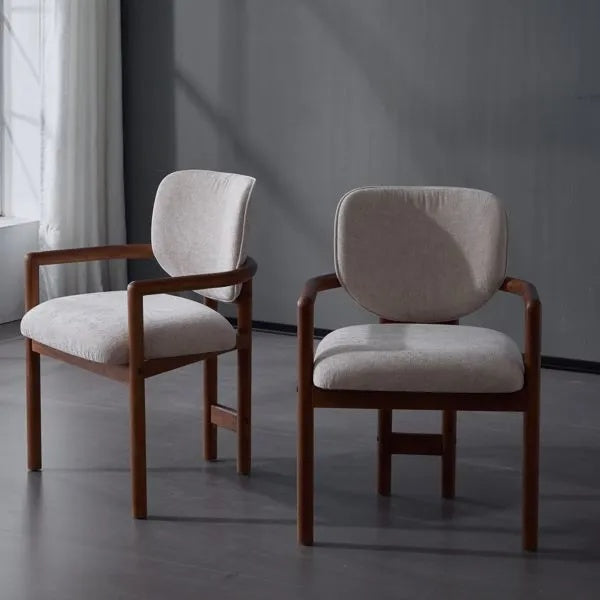 The Lucas | Dining Chairs Set Of 2 Premium Upholstered Arm Chairs, 300 LBS Weight Capacity