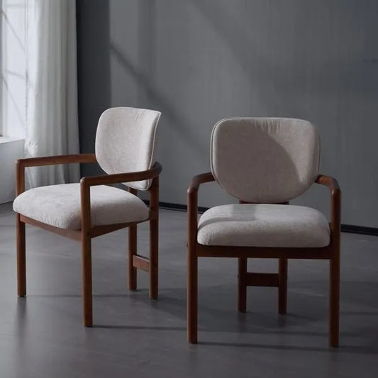 The Lucas | Dining Chairs Set Of 2 Premium Upholstered Arm Chairs, 300 LBS Weight Capacity