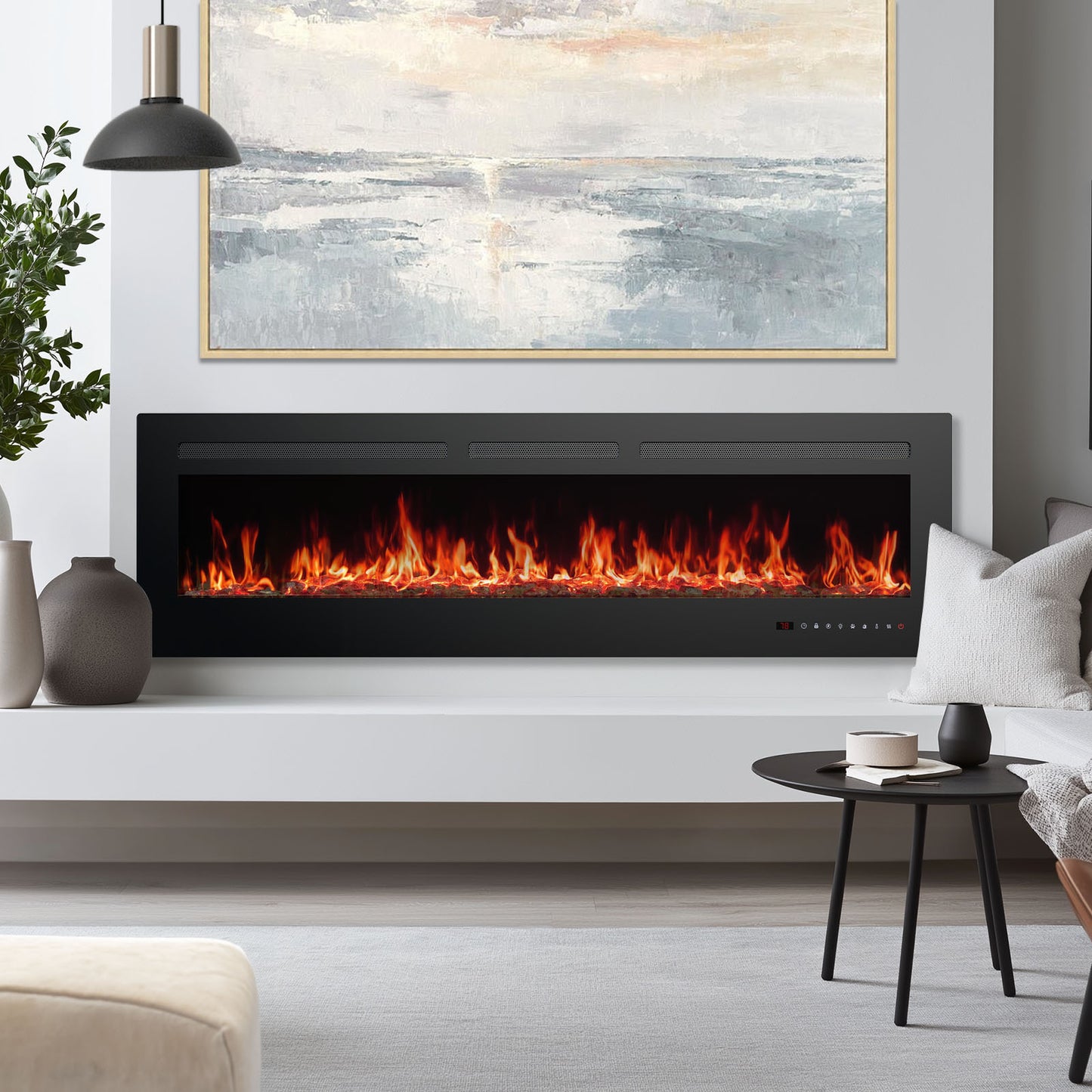 5100 BTU of heat Electric Fireplace Heater With Remote Control
