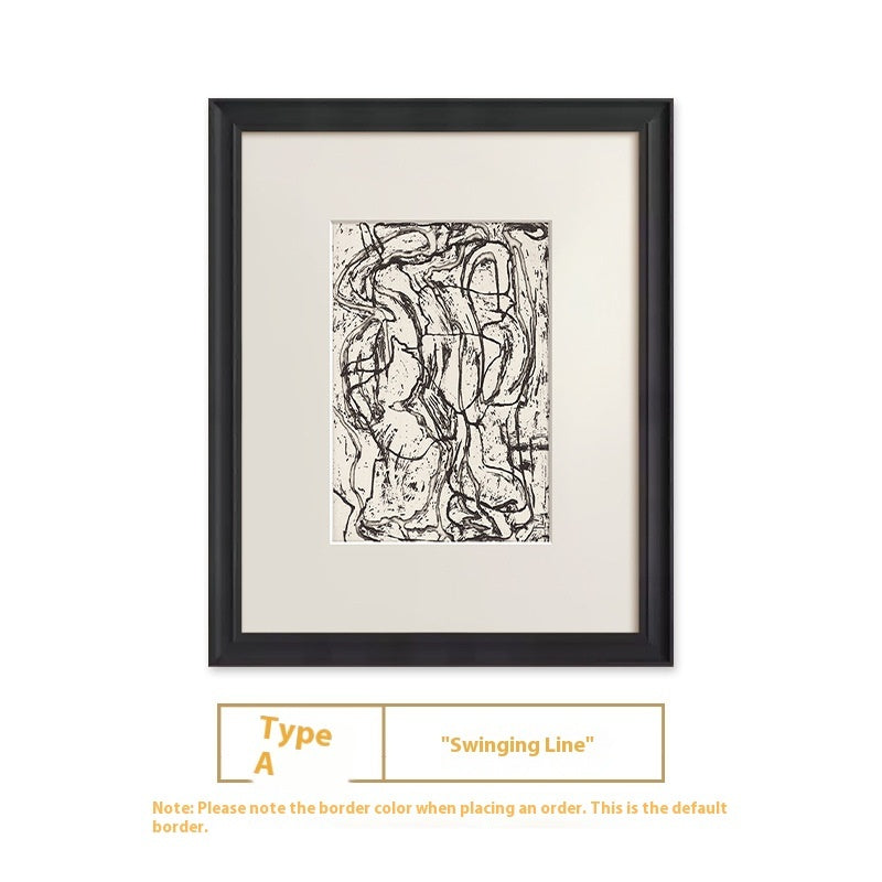 Black & White Abstract Wall Art – Modern Minimalist Painting