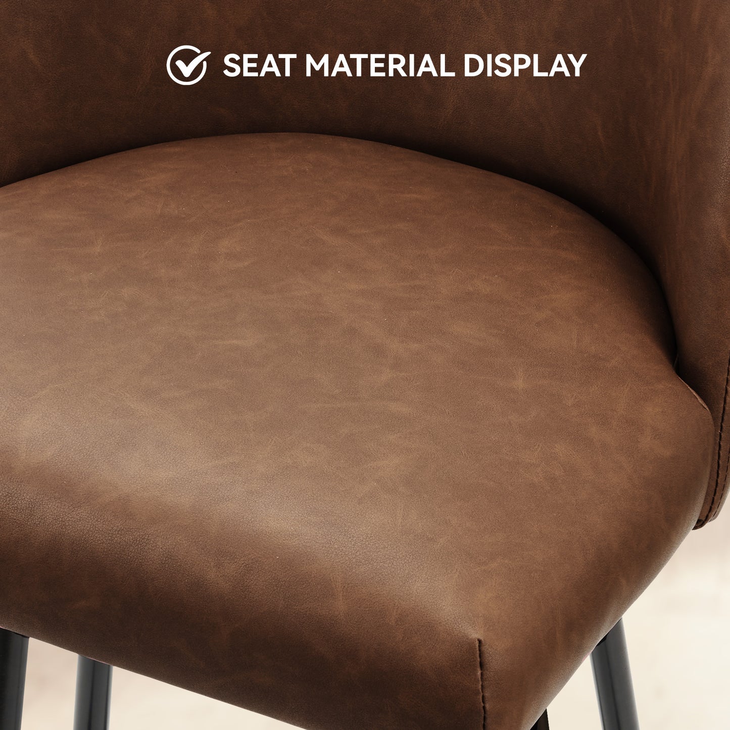 Boone Soft Faux Leather Bar Stool Set of 2