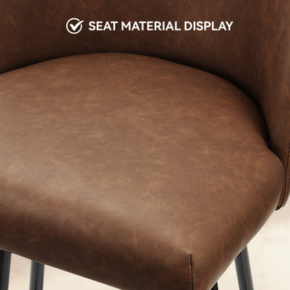 Boone Soft Faux Leather Bar Stool Set of 2