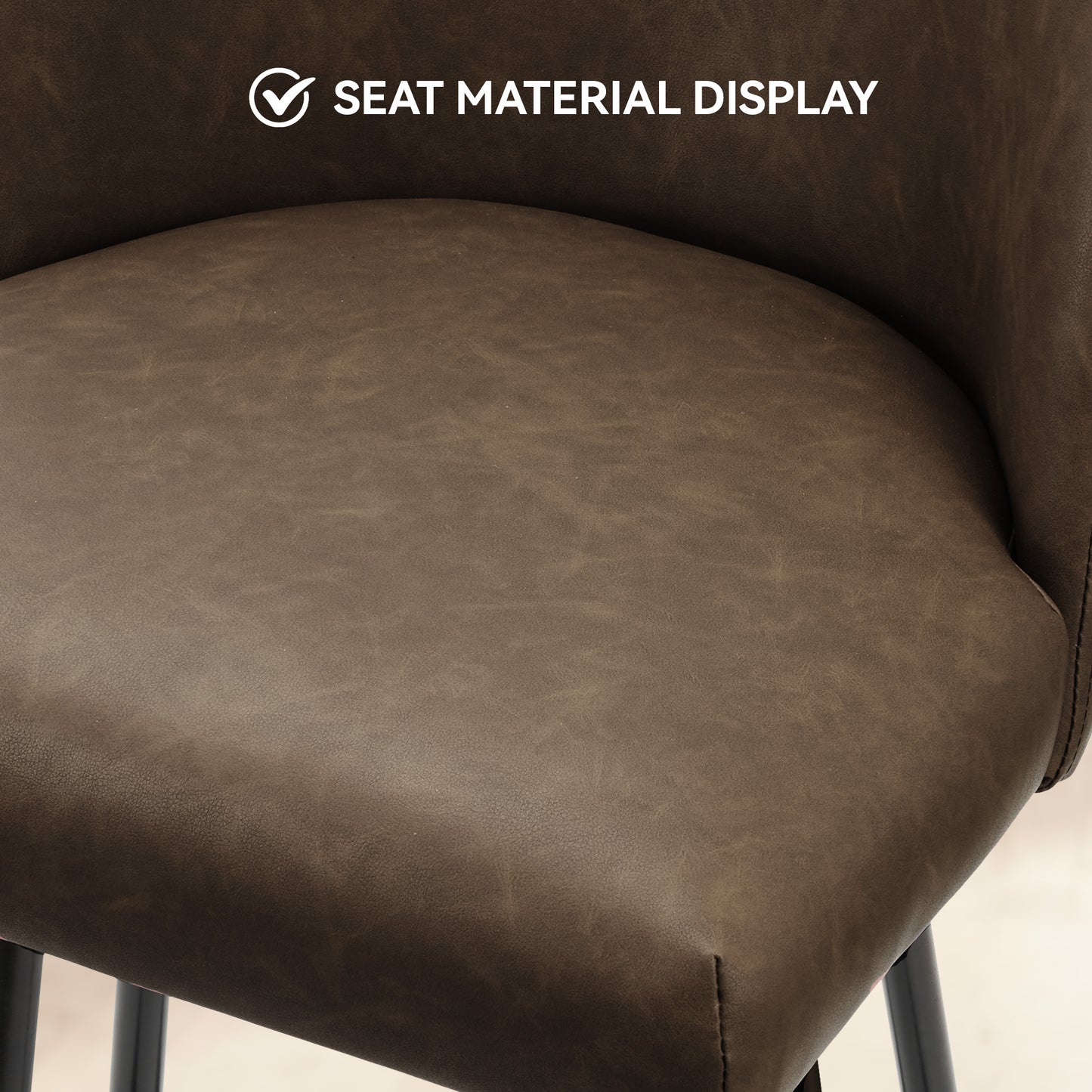 Boone Soft Faux Leather Bar Stool Set of 2