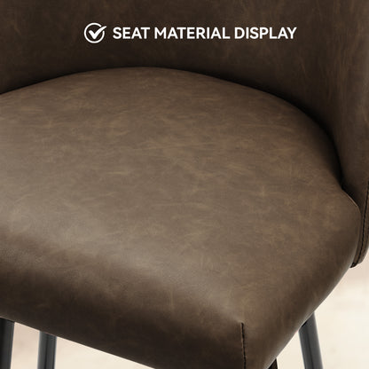 Boone Soft Faux Leather Bar Stool Set of 2