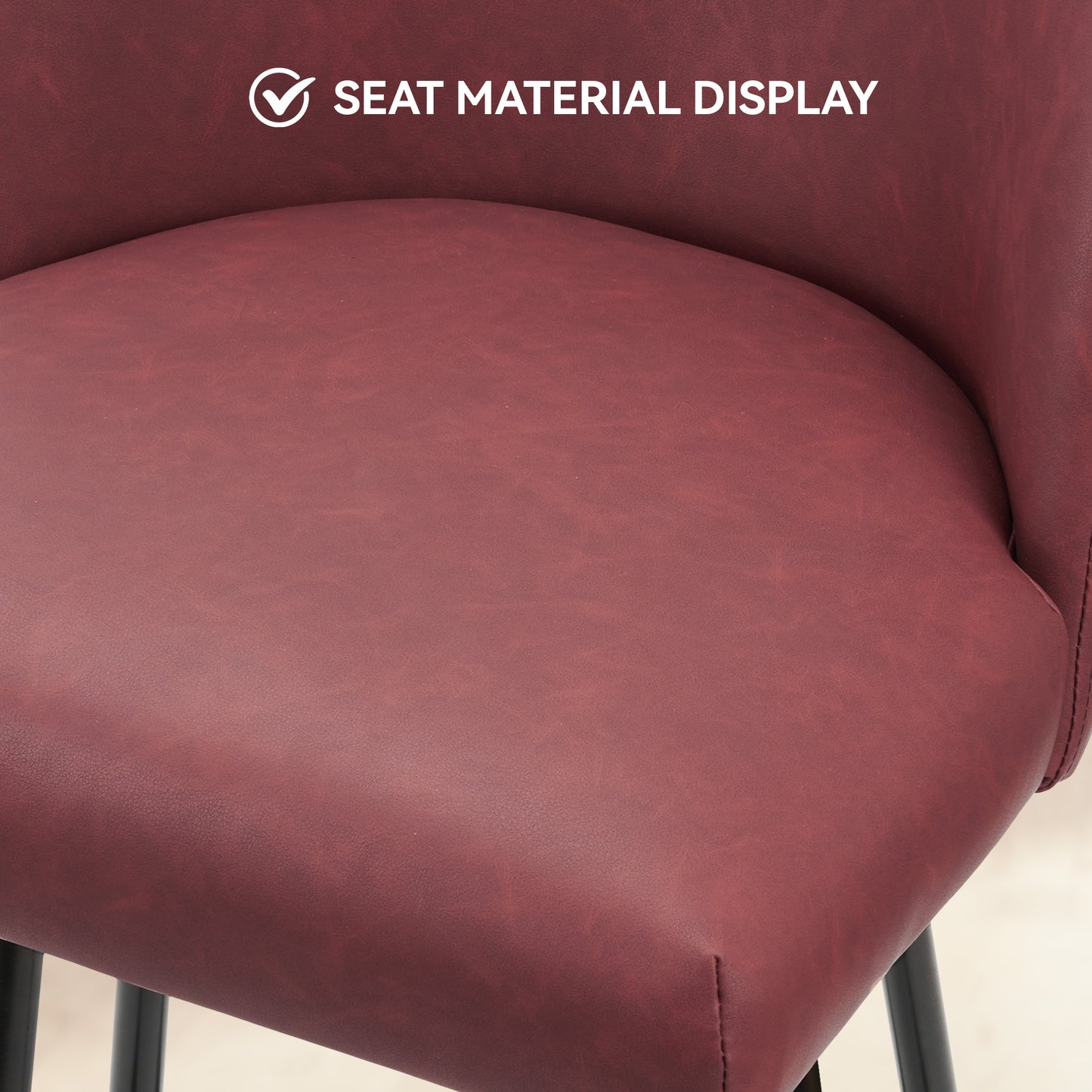 Boone Soft Faux Leather Bar Stool Set of 2