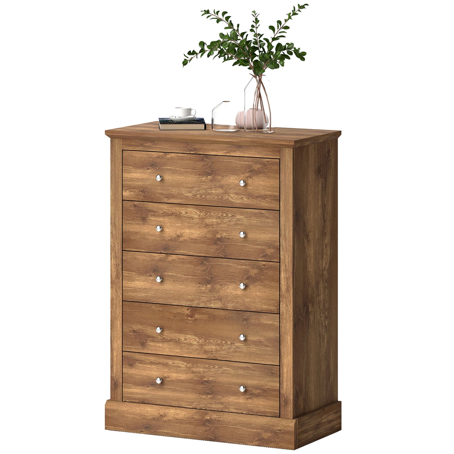 The June | Farmhouse Chest of Drawers – Wide 5-Drawer Bedroom Dresser