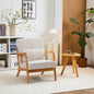 Mid-Century Modern Armchair Upholstered With Pillows And Solid Wood Frame