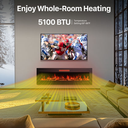 5100 BTU of heat Electric Fireplace Heater With Remote Control