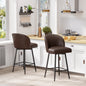 Boone Soft Faux Leather Bar Stool Set of 2