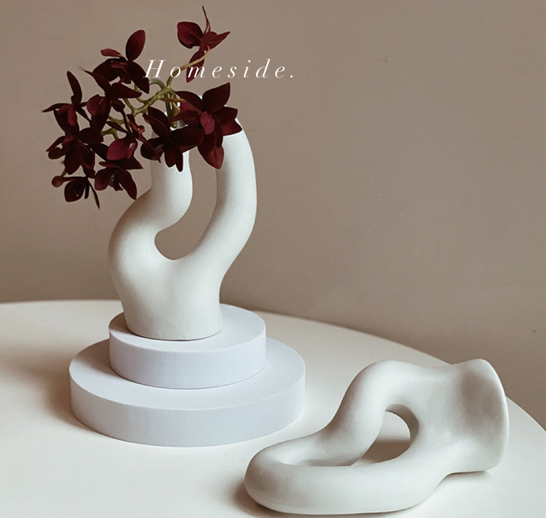 Sift | Rough Ceramic Hydroponic Vase – Minimalist Decorative Planter