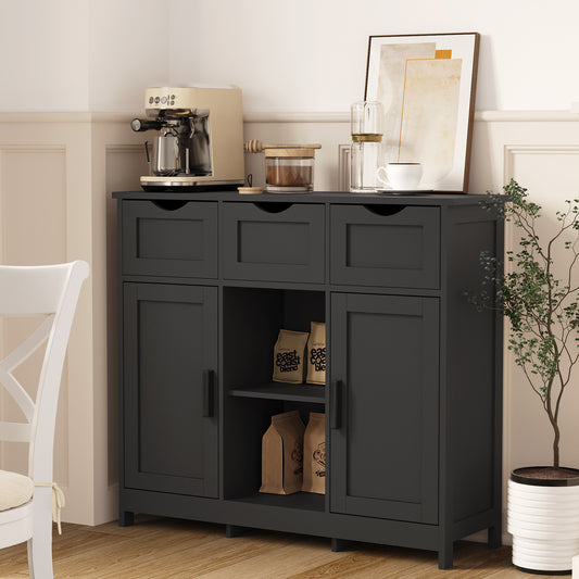The Capri | Black Storage Cabinet – Modern Organizer for Living Room & Bedroom