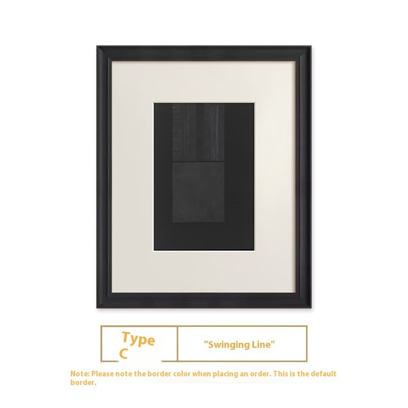 Black & White Abstract Wall Art – Modern Minimalist Painting