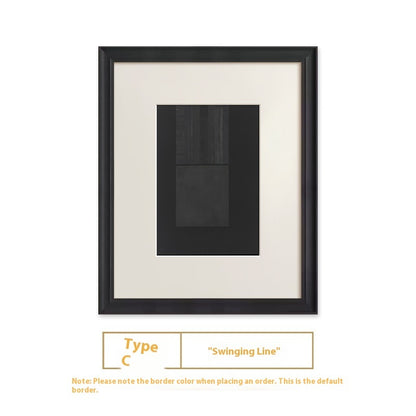 Black & White Abstract Wall Art – Modern Minimalist Painting