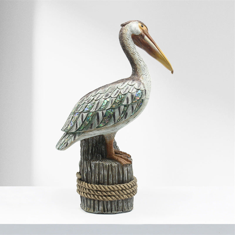 Bayside | Pelican Seabird Sculpture – Coastal Decorative Accent