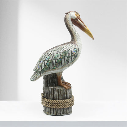 Bayside | Pelican Seabird Sculpture – Coastal Decorative Accent