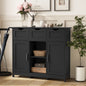 The Capri | Black Storage Cabinet – Modern Organizer for Living Room & Bedroom