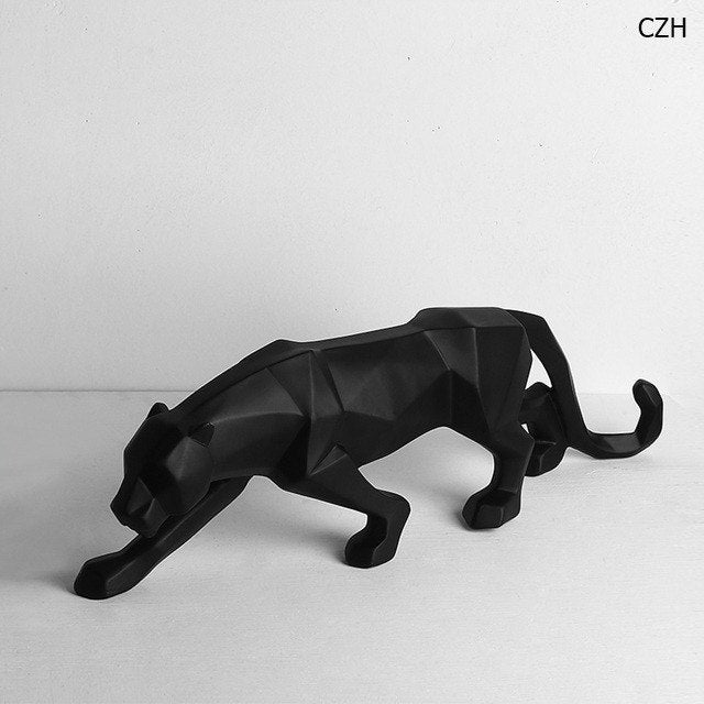 Noire | Modern Abstract Black Panther Sculpture – Bold Home Decor Accent