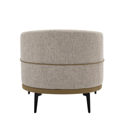 Dorian Golden Olive Two-tone Barrel Fabric Chair