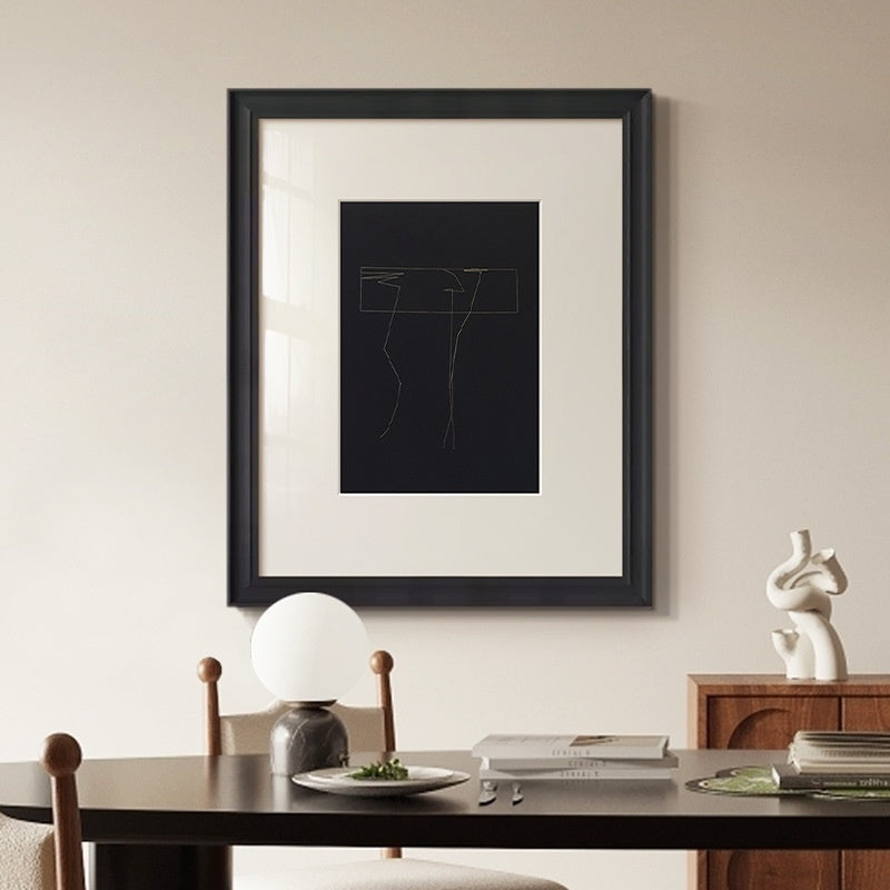 Black & White Abstract Wall Art – Modern Minimalist Painting