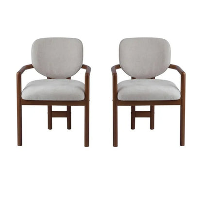 The Lucas | Dining Chairs Set Of 2 Premium Upholstered Arm Chairs, 300 LBS Weight Capacity