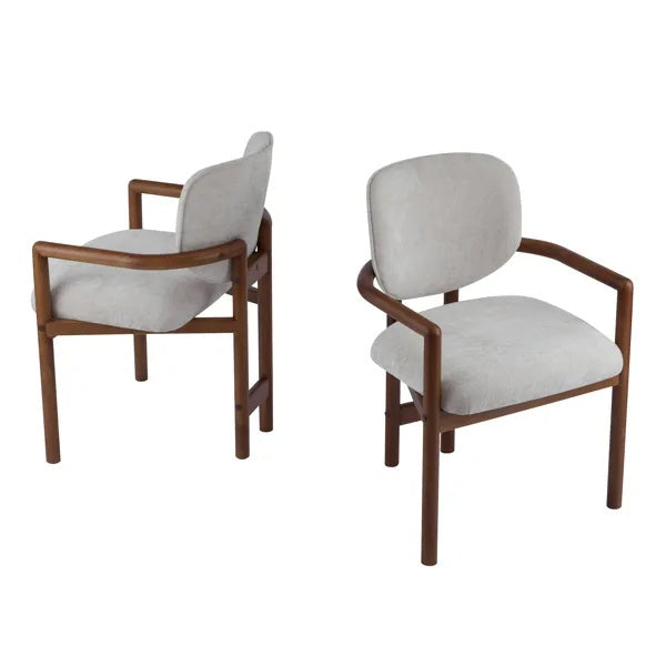 The Lucas | Dining Chairs Set Of 2 Premium Upholstered Arm Chairs, 300 LBS Weight Capacity