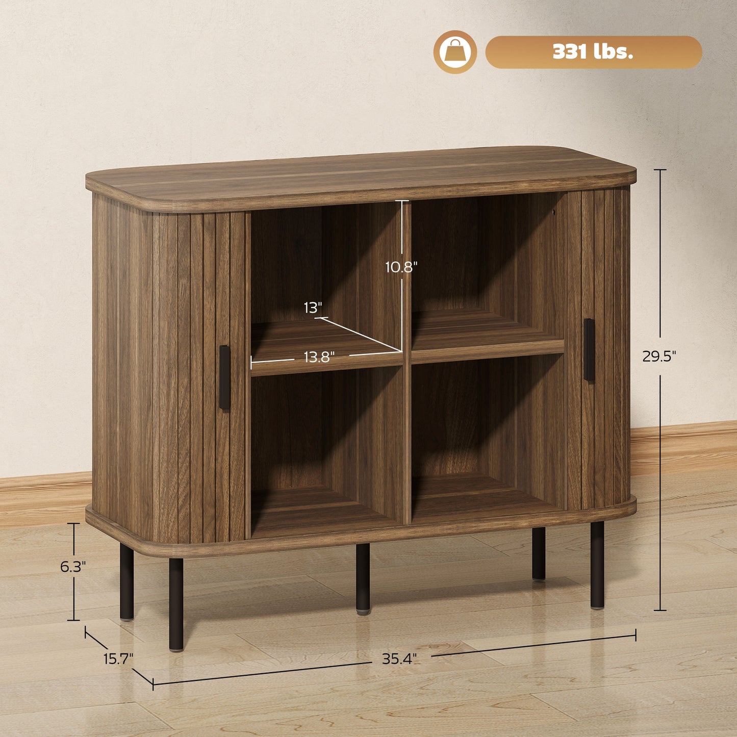 Java | Sideboard Buffet Cabinet – Modern Storage for Dining or Living Room