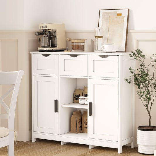 The Bishop | White Storage Cabinet – Minimalist Organizer for Any Room