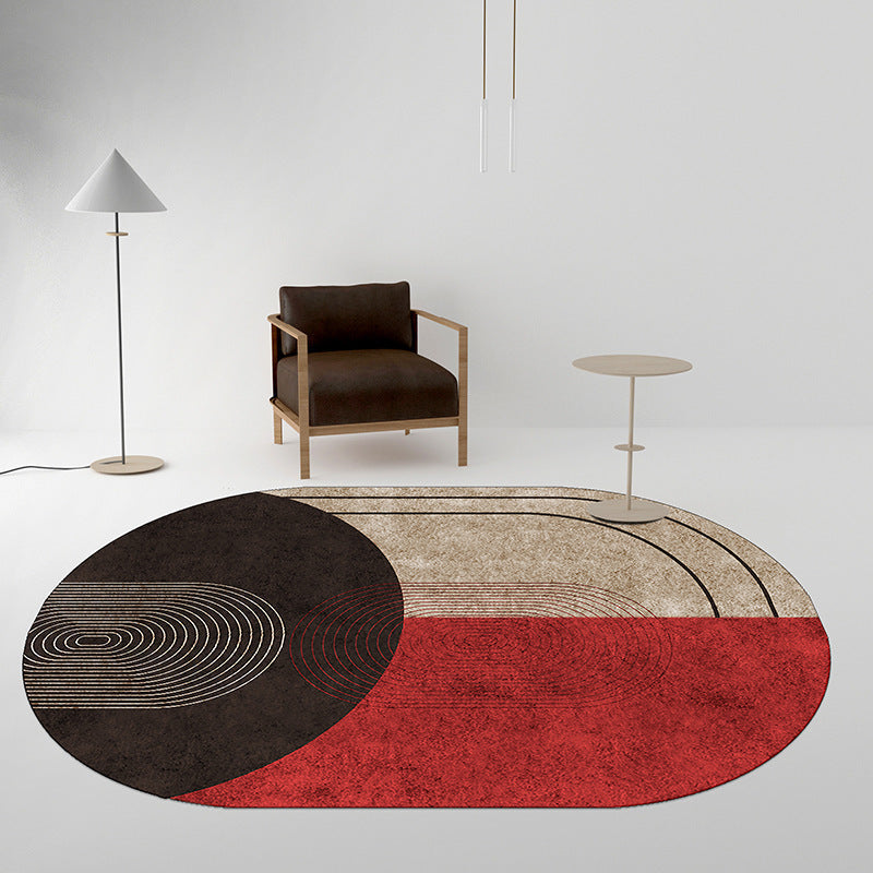 Lexington Red, Large Area Rug, Geometric Modern Rug, Living Room