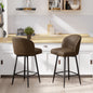 Boone Soft Faux Leather Bar Stool Set of 2