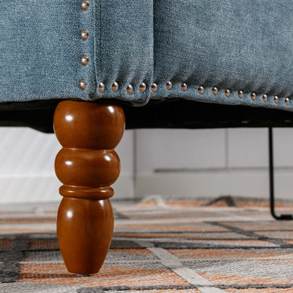 The Mulberry | Blue Comfortable Reading Chair – Cozy Bedroom Accent Chair