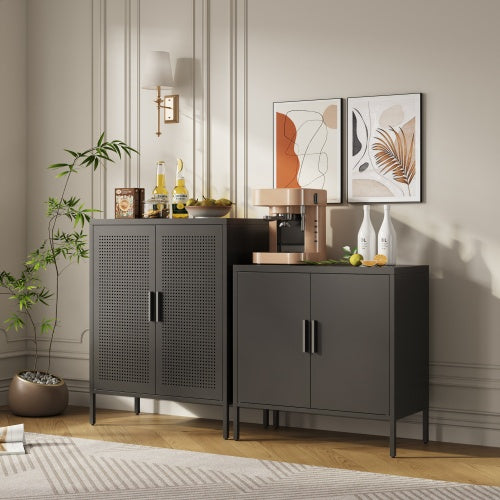 The Gareth | Metal Storage Cabinet – Two Doors with Adjustable Shelves (No Lock)
