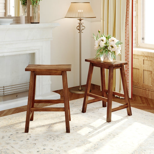 Elliot Walnut 2-Piece Counter Stools