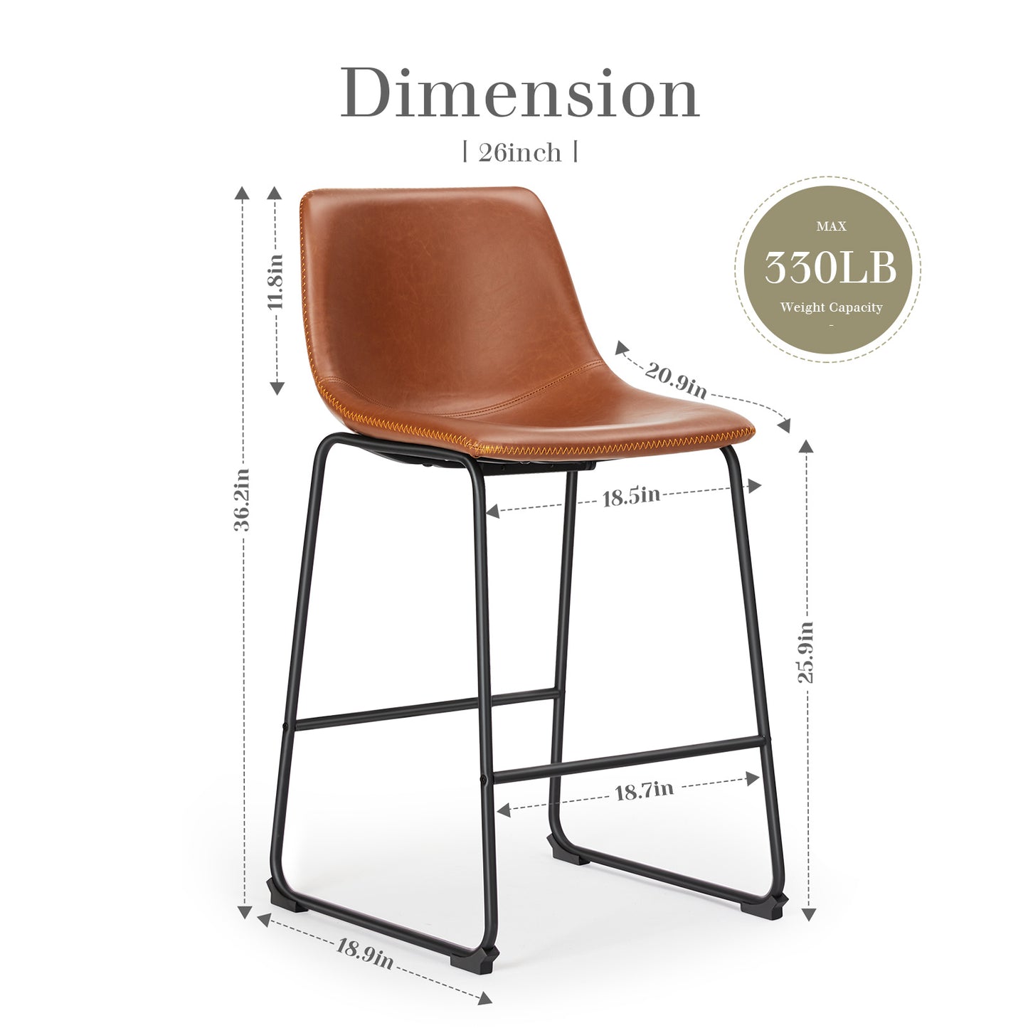Iris | Brown Premium Dining Chairs Set of 2