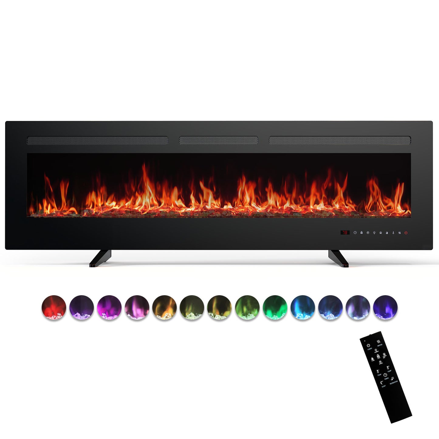 5100 BTU of heat Electric Fireplace Heater With Remote Control