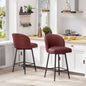 Boone Soft Faux Leather Bar Stool Set of 2