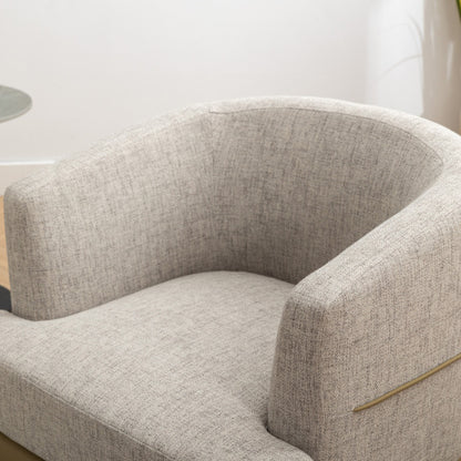 Dorian Golden Olive Two-tone Barrel Fabric Chair