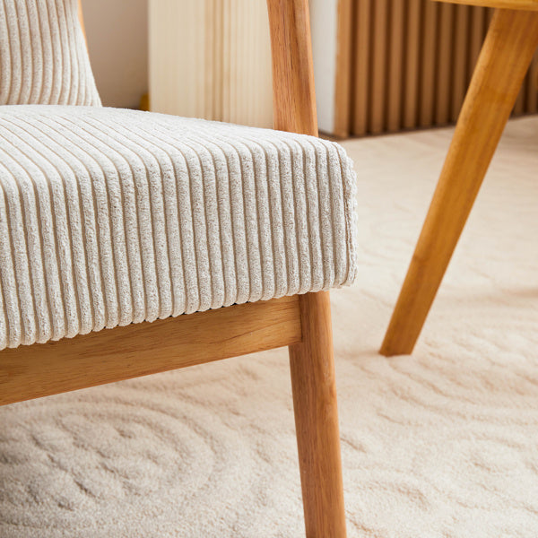 Mid-Century Modern Armchair Upholstered With Pillows And Solid Wood Frame
