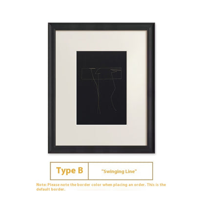 Black & White Abstract Wall Art – Modern Minimalist Painting