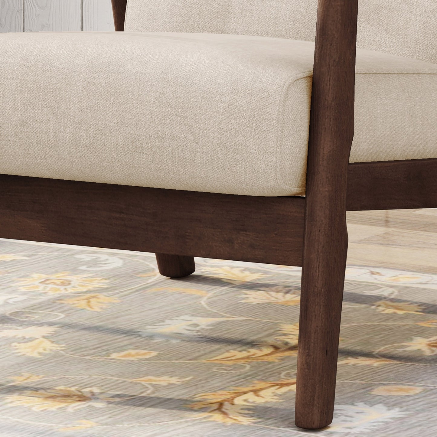 Leena Beige Linen Premium Single Seater