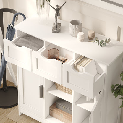 The Bishop | White Storage Cabinet – Minimalist Organizer for Any Room