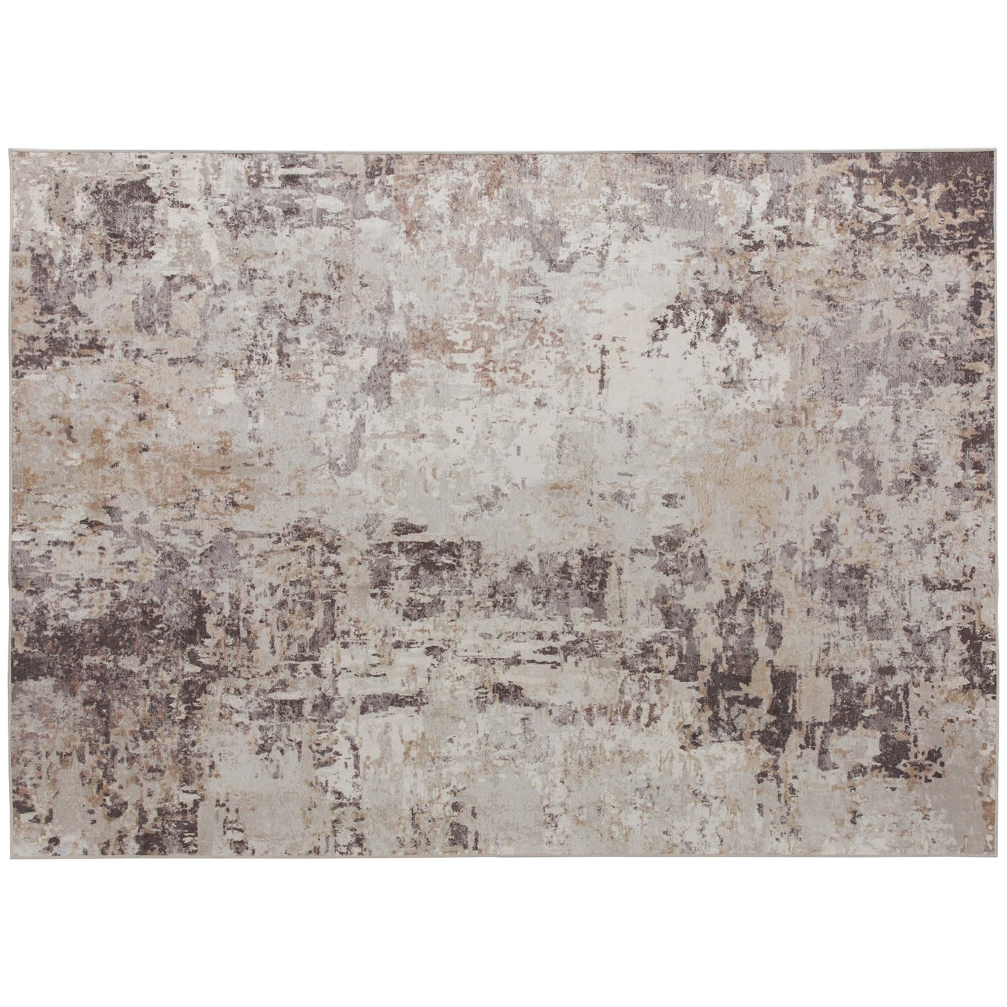 Mojave Brown | Machine Washable Area Rug 5x7, Non-Slip Modern Abstract Floor Carpet For Living Room, Bedroom, Dining Room, Mixed-Brown
